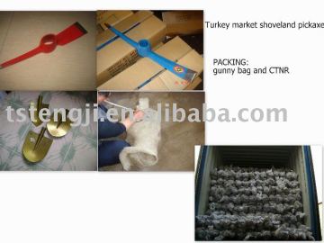 rail way steel shovel head and pickaxe china supplier
