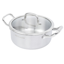Pots Inox Factory Direct Sales: 22cm/24cm/26cm/28cm Crock Pots for Curry, Noodle, Porridge, Deep Frying, and Stews