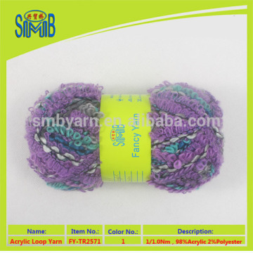 Oeko-Tex original design loop yarn fancy space dyed boucle knitting yarn for knitting scarf