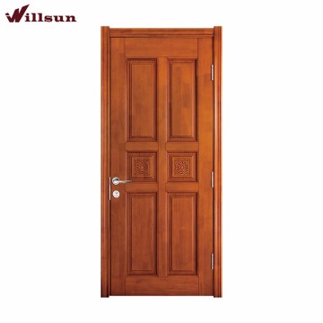 Hot Sale Cheap Interior Solid Core Wood Doors Solid Wood 6 Panel Interior Doors External French Doors Wood