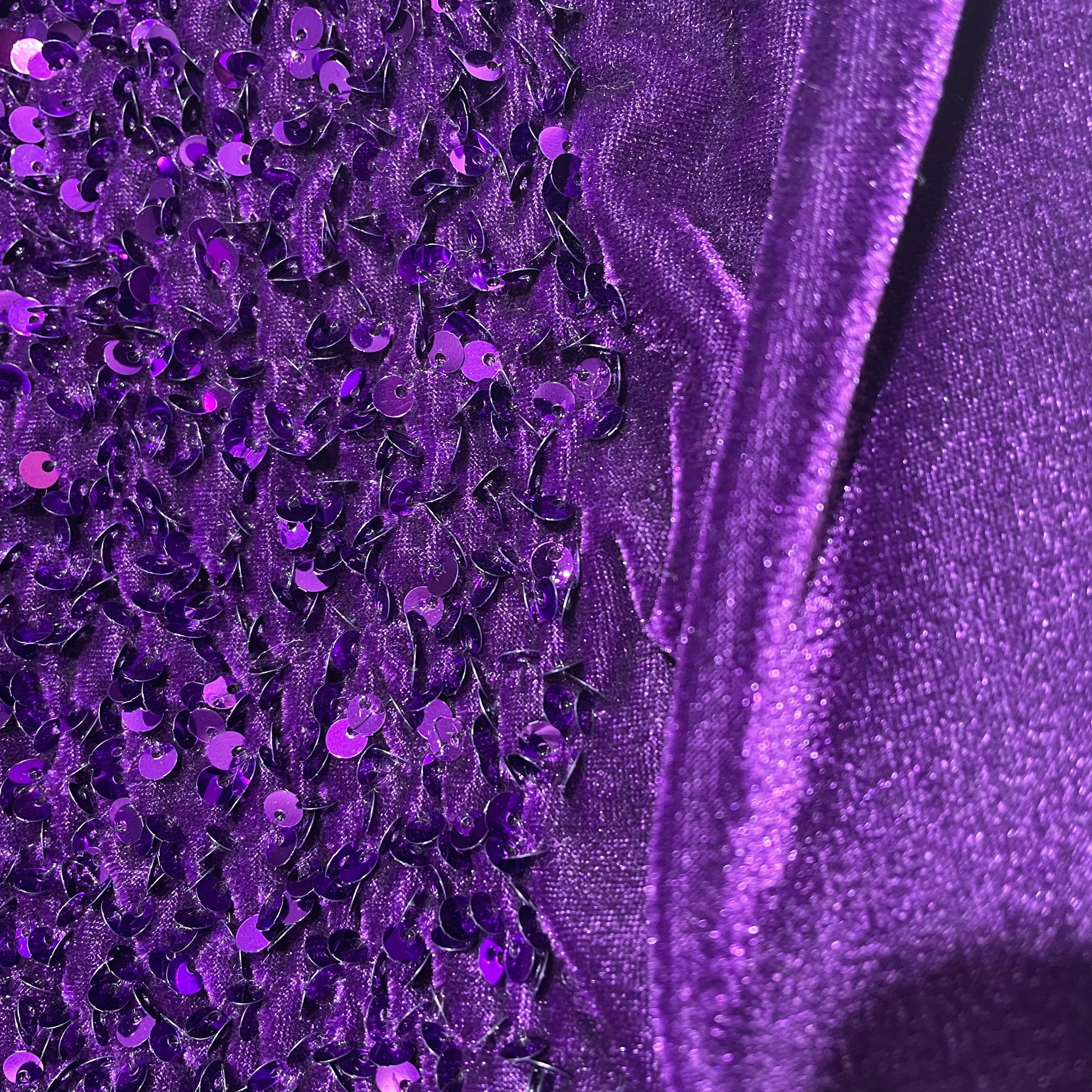 RXF1978-2 5mm  Color Matt Dress Sequin Velet Based Fabric Stretch