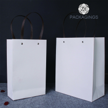 White Paper Shopping Bags with Handle