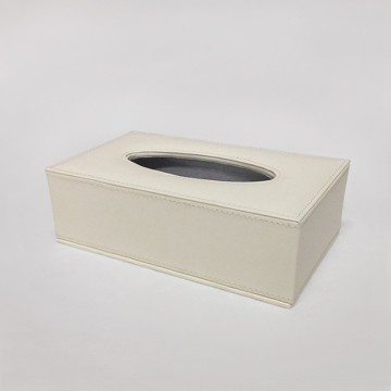 Ivory White Rectangle Paper Cardboard Tissue Box