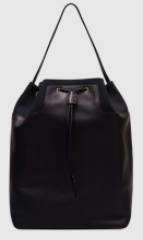 Spring Black Leather Canvas Backpack
