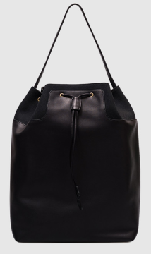 Spring Black Leather Canvas Backpack