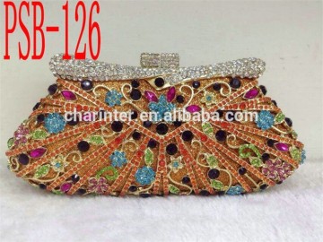 colourful elegant clear crystal party bags purse(PSB-126) evening clutch bags