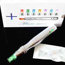 Rechargeable bio lights LED derma pen galvanic vibration meso pen