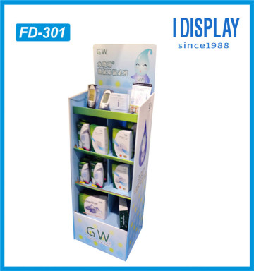 custom cardboard cosmetic product display stands mask display case