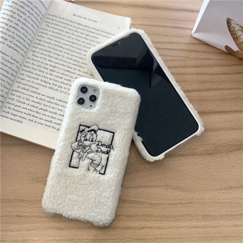 Cover morbida per cellulare con ricamo Paperino