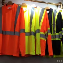 Glory reflective shirts men fluorescent yellow safety work shirts