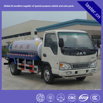 JAC Junling hot sale of 2000L water truck, carbon steel watering truck, special transportation water tank truck