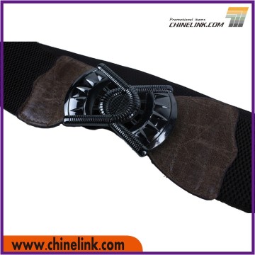 PU Leather men elasticated belt with buckle in high quality