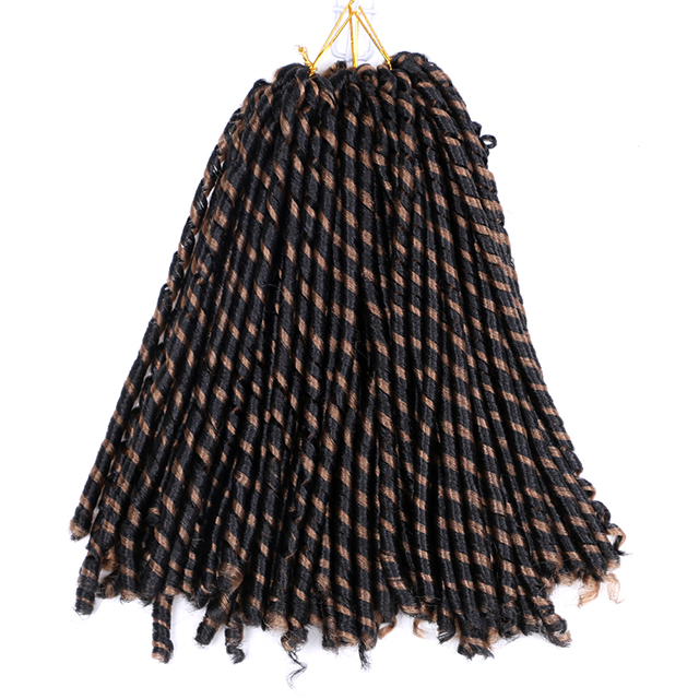 Straight 14 inch Soft Locs Synthetic Hair Extension Short Faux Locs Crochet Braids Afro Dreadlock Twist