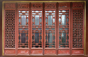 Chinese antique energy-saving solid wood window