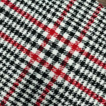 Boucle fashionable tartan with loops yarn fabric