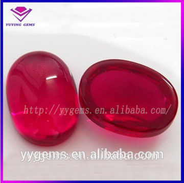 Loose Oval Gemstone Cabochon Synthetic Ruby Price Per Carat