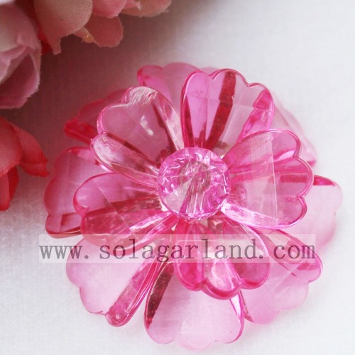 50MM Plastic Crystal Bead Flowers Handmade Artificial Flowers