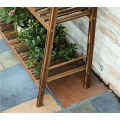 Folding Flower Rack With 3tiers Shelf Wooden Rack