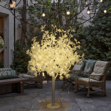 2m White Iron Trunk LED Firework Light Holiday Artificial Maple Tree