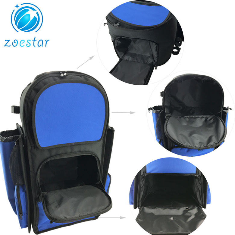 Detachable side pockets baseball bag cricket backpack multi-use helmet backpacks with shoes pocket