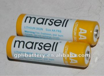 1.5v lr6 aa battery aa Lithium battery LiFeS2 Battery