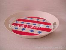 Round Plastic National Day Plate?