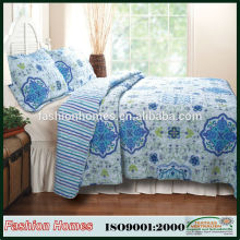 Blue Printed Bedspread Quilt