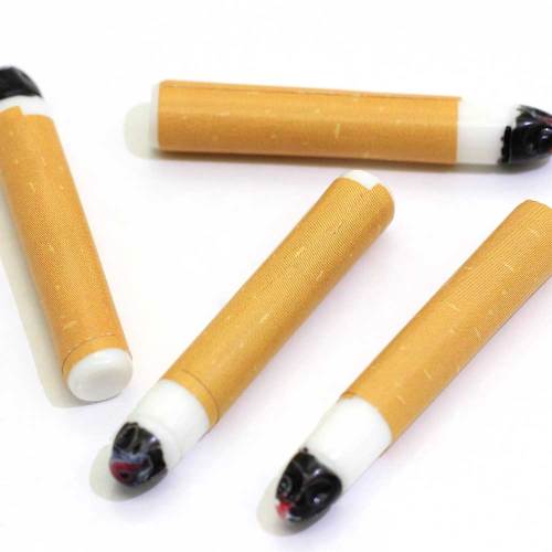 5 * 30 MM breloques d&#39;extrémité de cigarette résine mégots de cigarette charmes fumer bout à bout allumé bout de cigarette fabrication de bijoux