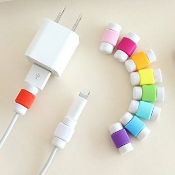 Cable Saver Protector for iPhones, 10 Packs Lightning Charger Cable Saver Protector for iPhone 5/5s/6/6 Plus, Random