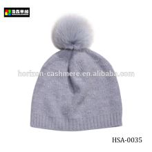 Fashion Knitted Wool Cashmere Winter Hat, Grey Warm Beret Knit Hat