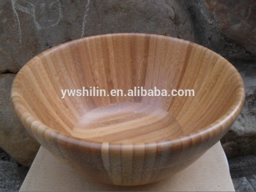 bamboo bowl / bamboo fruit bowl / carbonized living bamboo salad bowls / Bamboo salad bowl
