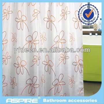 Polyester embroidery shower curtain