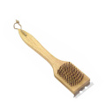 BBQ grill cleaning brush with scraper