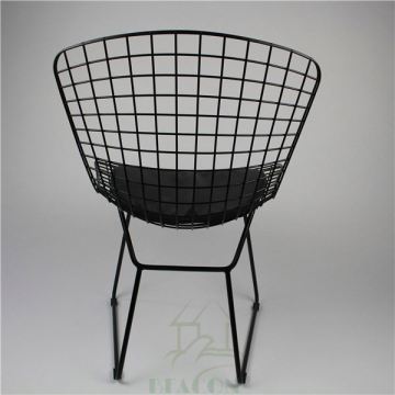 Good Quality Harry Bertoia Wooden Legs Side Wire Chair With Seat Pad