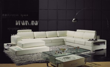 Guangdong real leather modern furniture living room