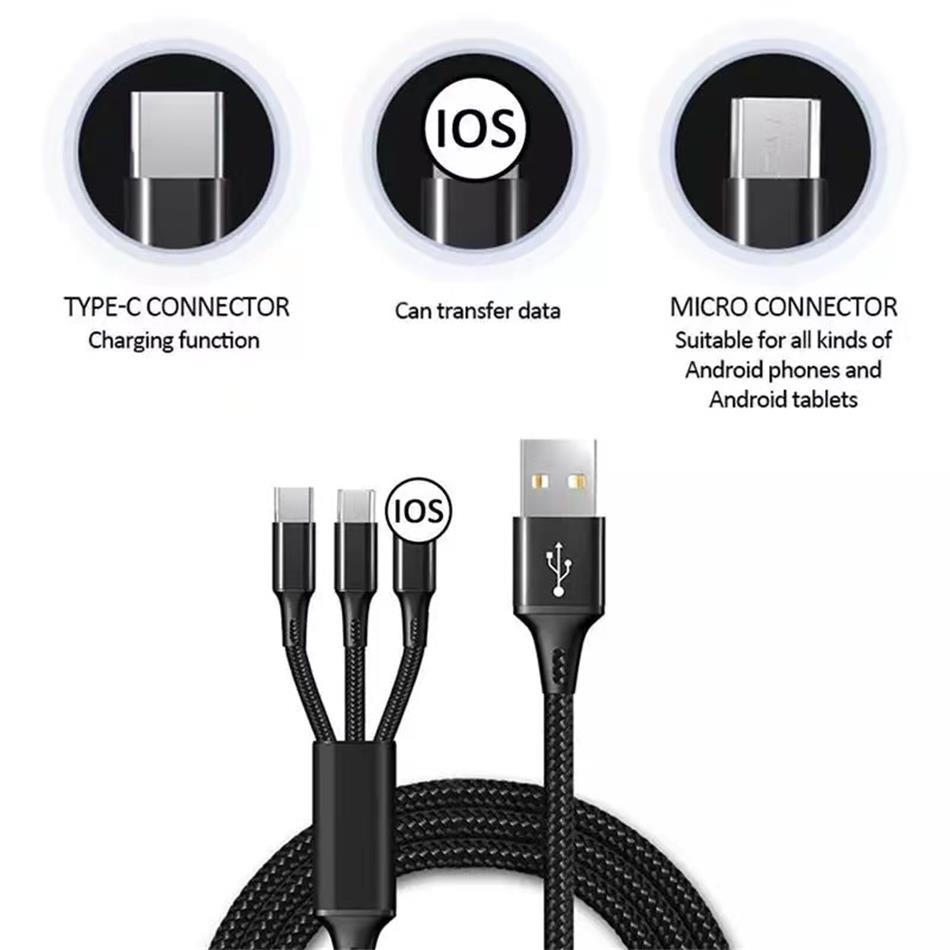 3 in 1 mobile charging cable 