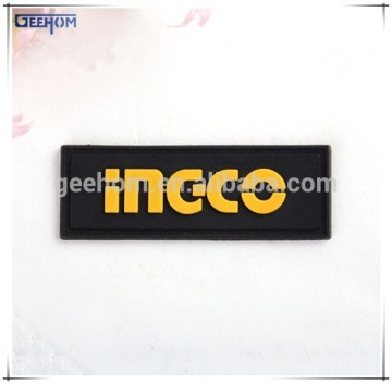 3d pvc rubber logo label for clothes