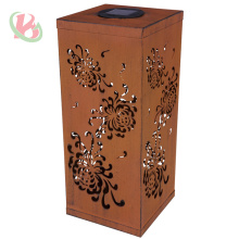 Bollard Lights: Outdoor Garden Lighting with Corten Steel Standing Light Boxes