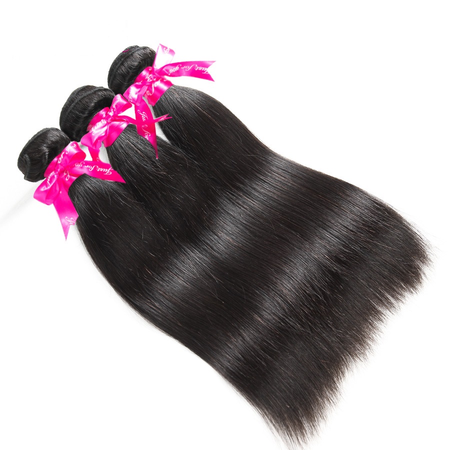 Straight Hair Weave 3 Bundles With Ear to Ear Frontal