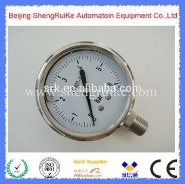 High quality All stainless steel pressure gauges