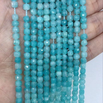 Multicolored Gemstone Square Cut Beads for Jewelry Making