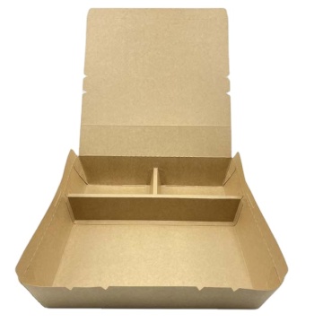 Custom Kraft Lunch Box 3 compartments Lunch Box