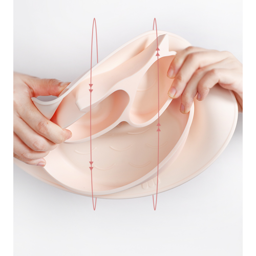 BPA-freie Eule Baby-Silikon-einteiliges Tischsatteller