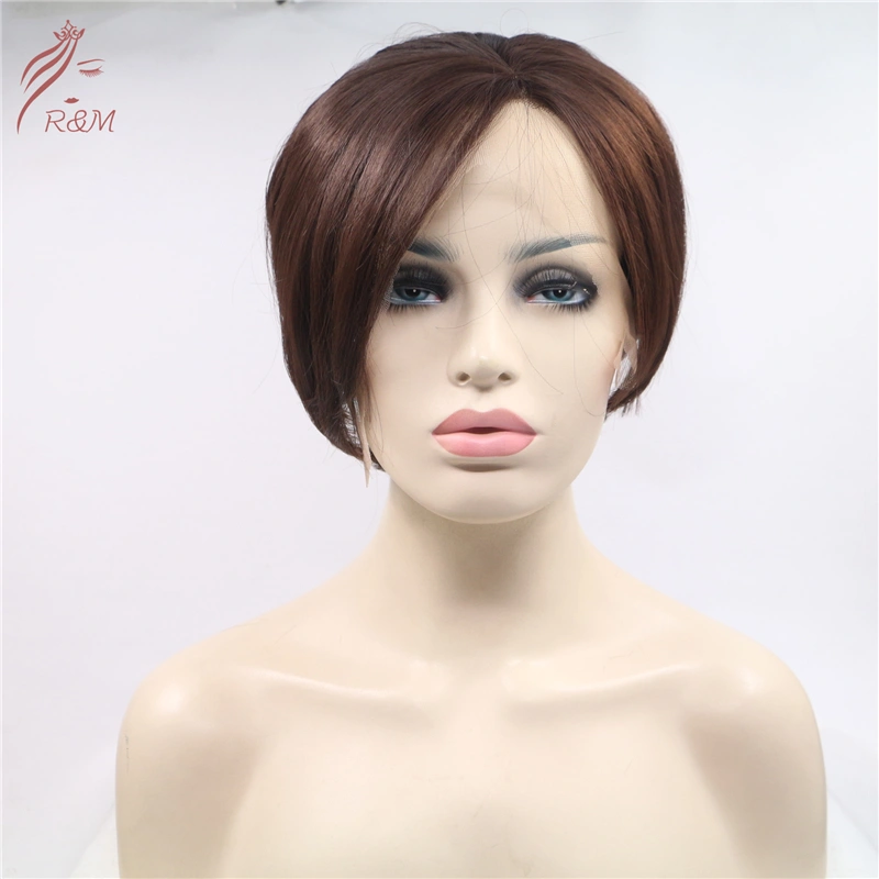 High Temperature Short Bob Cut Lace Front Synthetic Wigs for Women