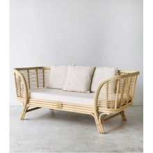 Natural Rattan Willow Leisure Sofa for Living Room Garden