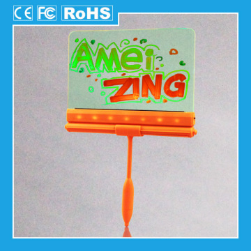 [ZD]2014 New Design Handhold acrylic led handwriting board for airport pickup, concert,Electoral card with CE&ROHS