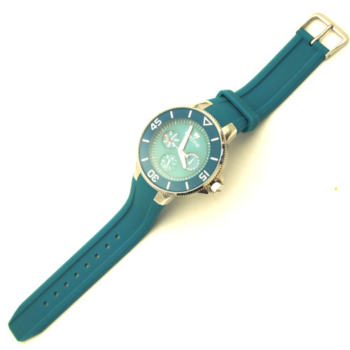 Custom Stainless steel lady's watch with silicone strap