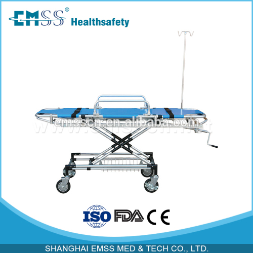 Medical hospital emergency trolleys for patient transfer