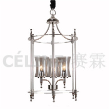 Стеклянный подвесной светильник с никелевым покрытием (SL2247-3)