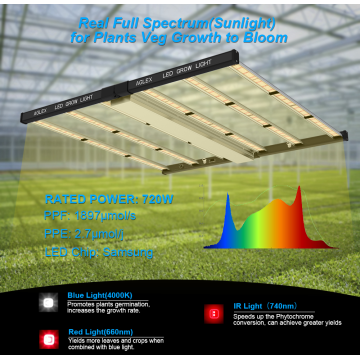 Großhandel wasserdicht 720W LED Wachsen leichte Abdeckung 6ft